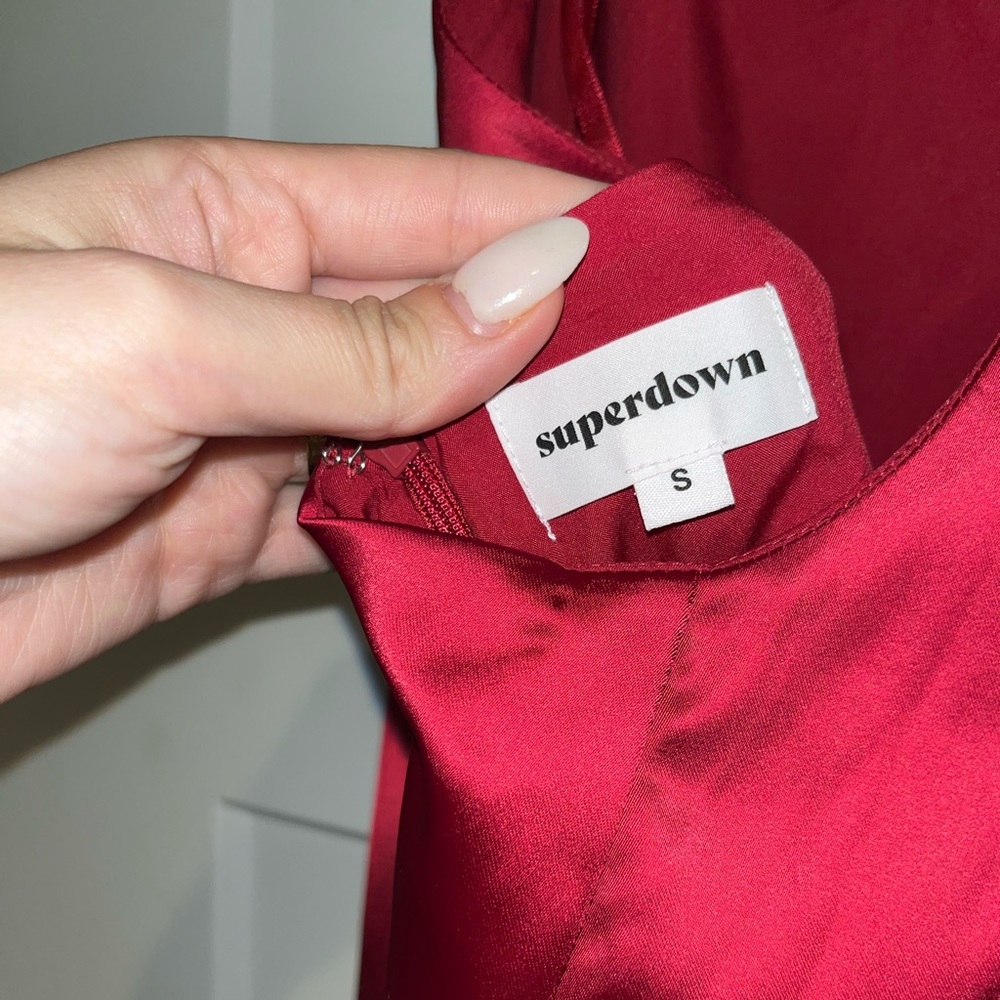 SOLD Red superdown mini dress - Picture 4 of 6